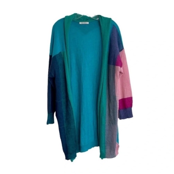 Aldomartins Anthropologie Color Block Sweater Cardigan Wool Mohair Blend - Picture 1 of 6
